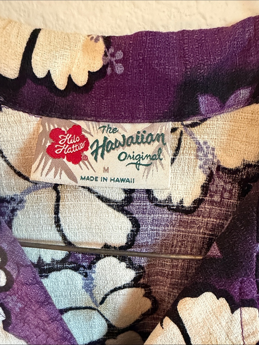 Hilo Hattie Purple Floral Short-Sleeve Hawaiian Shirt - Picture 2 of 2